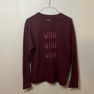 WINE Maroon Graphic Sweatshirt